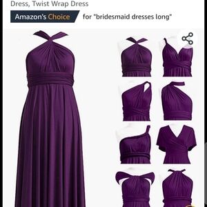 Elegant Purple Halter Maxi Dress